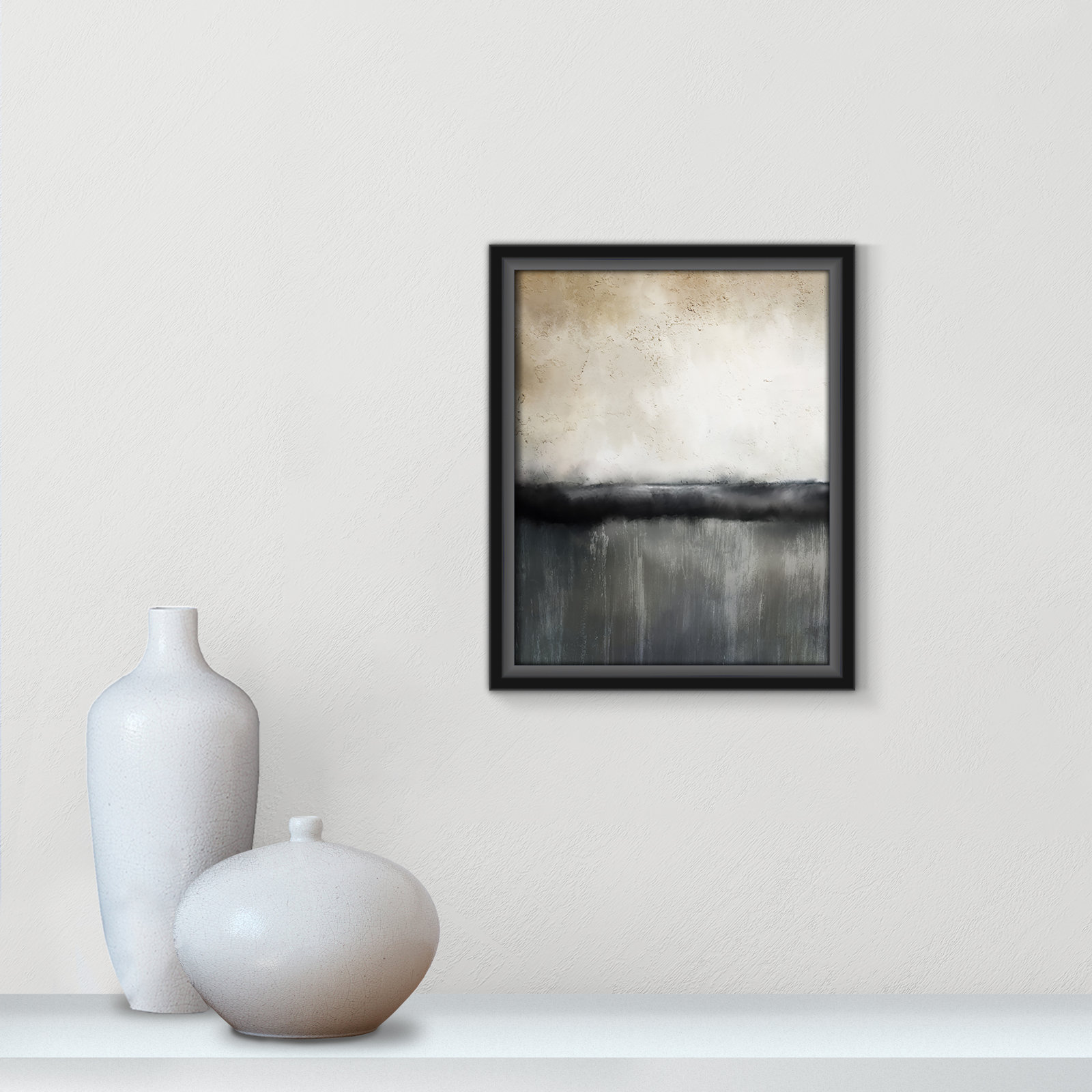 Dorota "Sunset" Print by Kimberly Allen, 11.5" H x 9.5" W, Picture Framed Canvas, Black