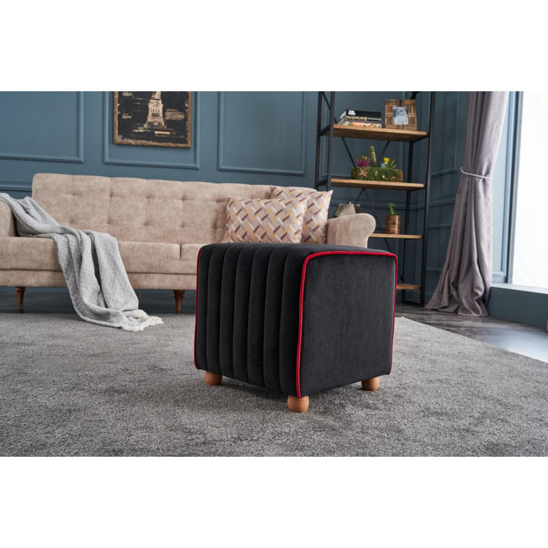 Pouf, Rouge / anthracite