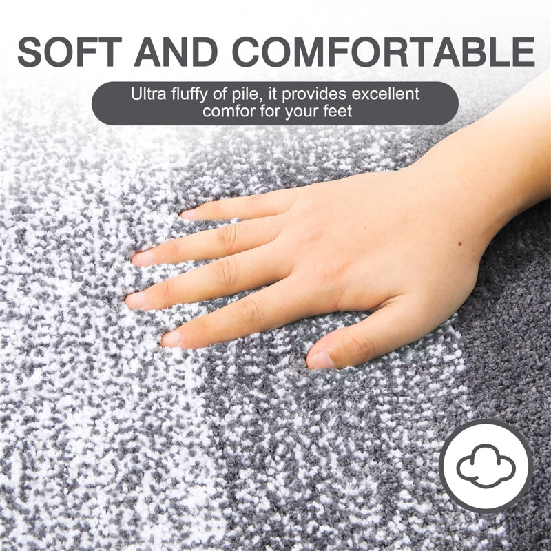 Rinkins Microfiber / Microsuede Non-Slip Bath Rug