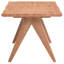 Table de bout décontractée de style Mid-Century décontracté et élégant avec finition naturelle