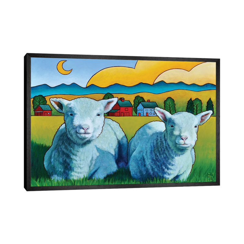 Ewetwo 1 Piece Floater Frame Wall Art on Canvas, Black