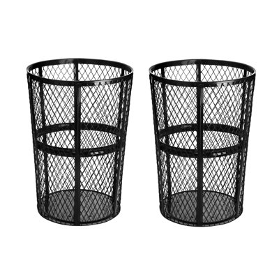Poubelle extérieure en métal Mesh Commercial - 48 gallons
