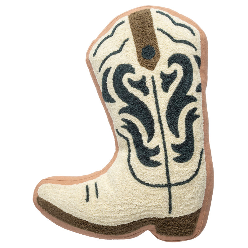 SHAPED EMBROIDERED PILLOW  BOOT