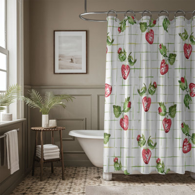 Strawberry Design - Rideau de douche Premium
