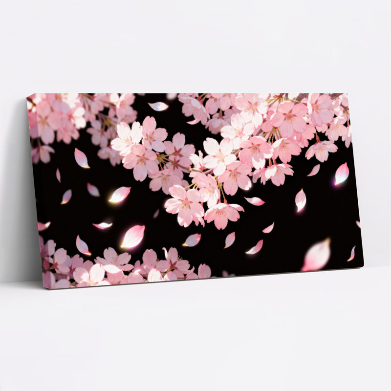 «Cherry Blossom», ensemble de 1 reproduction d'art sur toile tendue sur toile, H 28 po x l 58 po