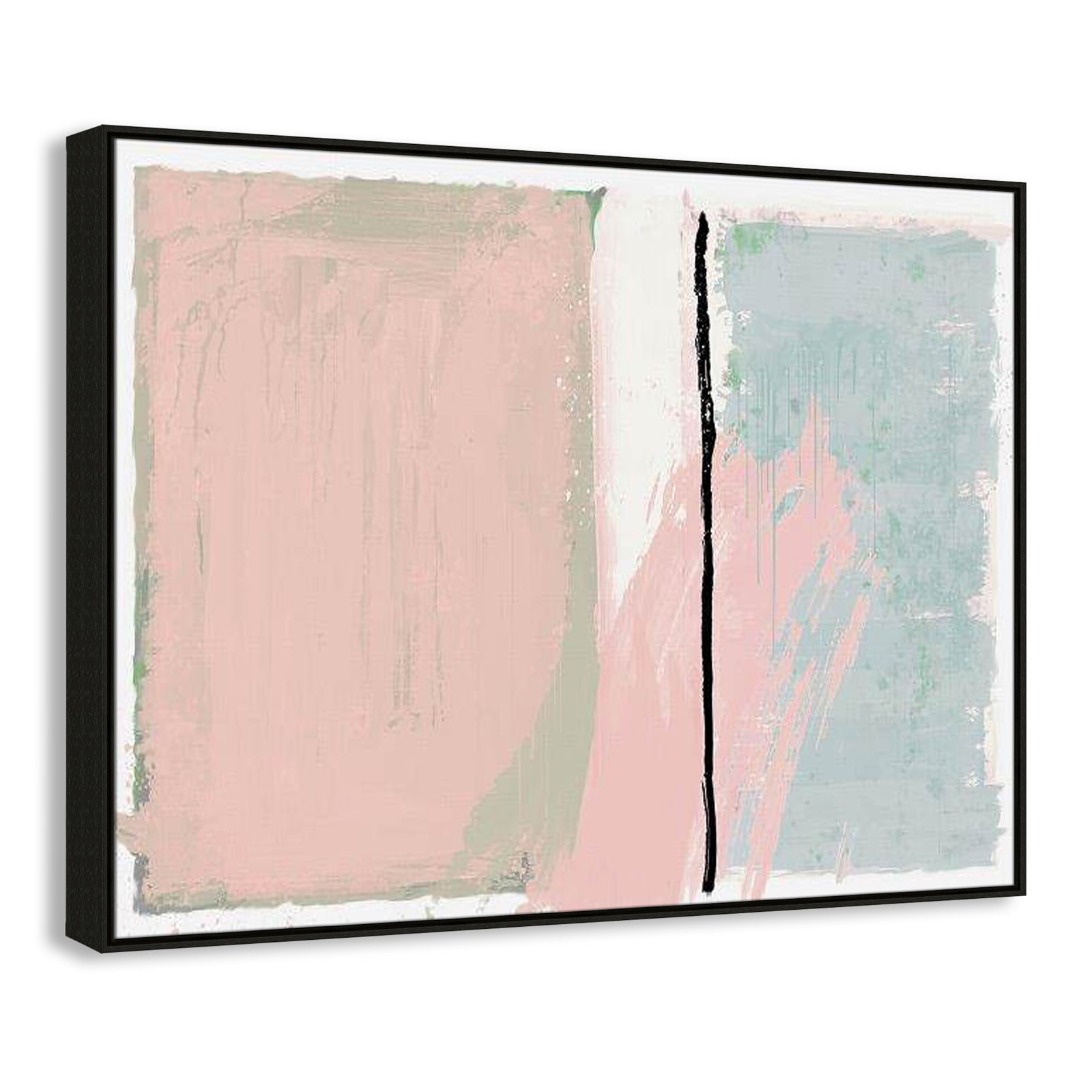 Pastel Opulance Print, No Mat, 37.5" H x 49.5" W x 2" D, Espresso Floater Framed