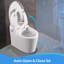 Toilette intelligente, bidet intégré, chasse d'eau automatique, ouverture / fermeture, siège chauffant, lavage à bulles, modes de lavage multiples, nuit, affichage numérique, capteur à pédale, batterie de secours, buse autonettoyante,