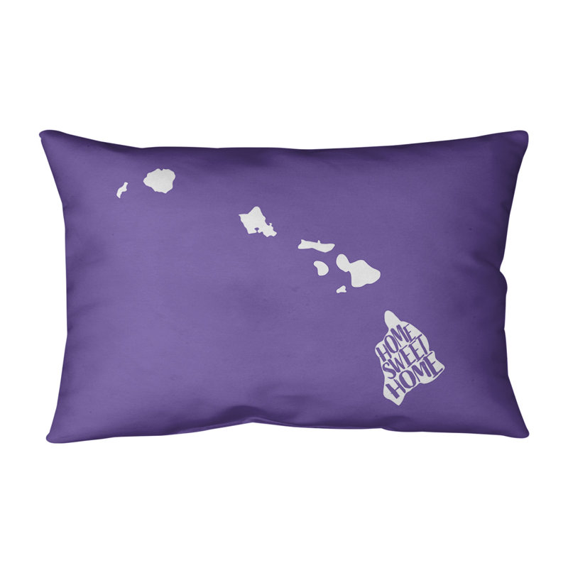 Outdoor Reversible Throw Pillow, Purple, Hawaii