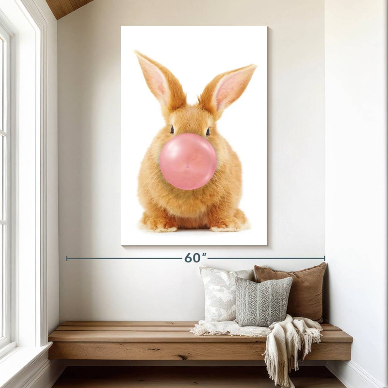 Rabbit Bubble Gum, 51" H x 34" W