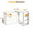 Extendable Makeup Vanity Desk With 6 Drawers