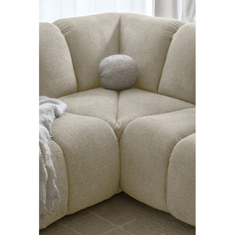 Shell Corner Sofa , Beige, Symmetrical