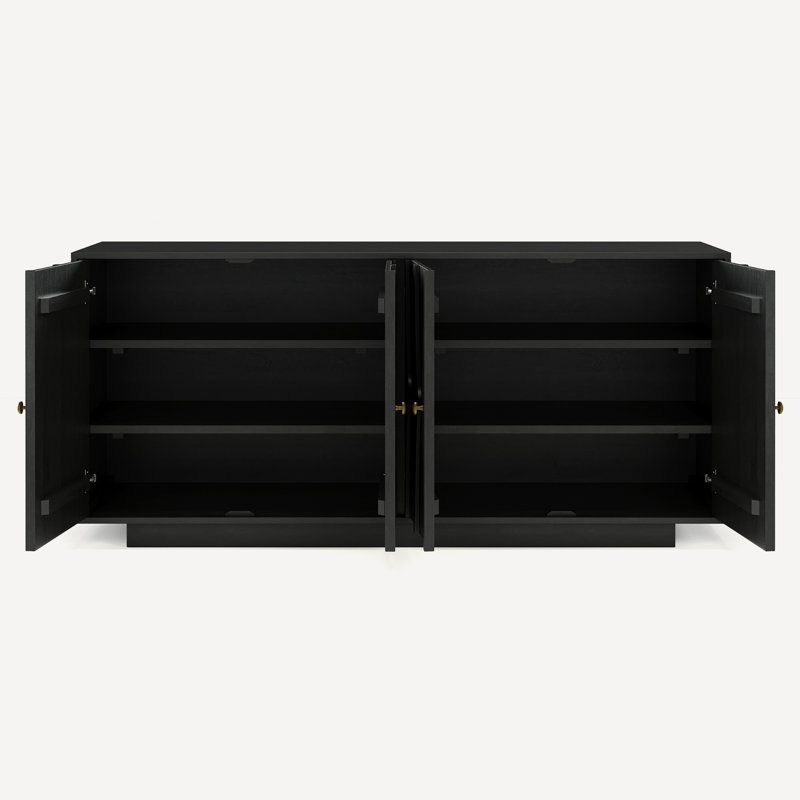 Buffet de 72 po de largeur Myers, Noir