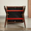 Chaise avec accoudoirs à dossier solide brun foncé Nut-Brown (ensemble de 2)-130482920