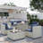 Outdoor Wicker 8-Piece Sectional Sofa Set With Comfortable Cushions-118130925