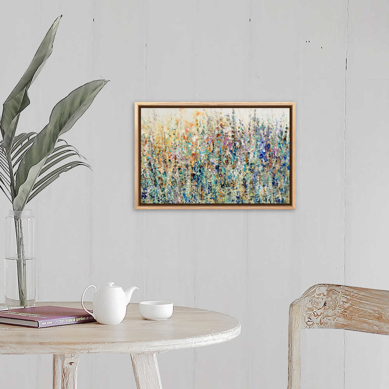 «Thicket Wildflowers» par Timothy O'Toole, reproduction d'art sur toile, H 13,25 po x l 19,25 po, Toile avec cadre flottant