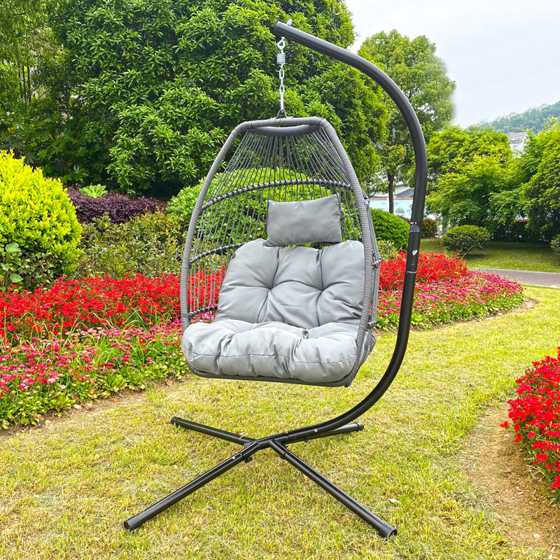 Fauteuil à œufs avec support Glenrock pour 1 personne, Gris