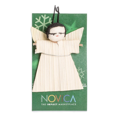 Handmade Fortune Angel Cotton Worry Doll - Novica 426460