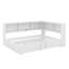 Lit de jour pleine grandeur avec lit gigogne et armoires de rangement, structure de lit d'angle en forme de L en métal avec ports USB-1034636117
