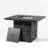 24" H * 34" W 50000BTU Outdoor Propane Fire Pit Table with Hideaway Gas Tank Seat and Cover Lid
