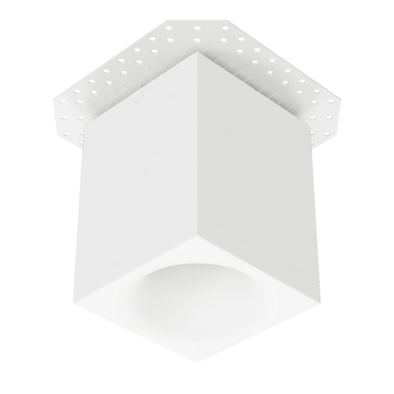 Plafonnier encastré sans cadre à DEL 5 lumières Zoron, Arc blanc, H 4,75 po x l 3,63 po x P 3,63 po