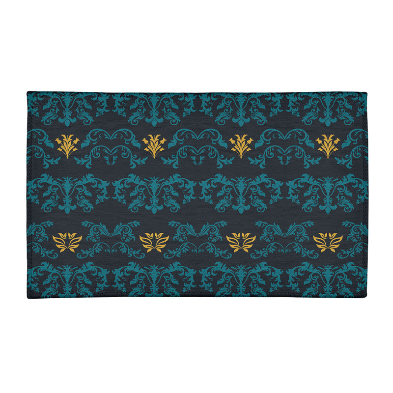 Damask Indoor Rug, Rectangle 3' x 5'