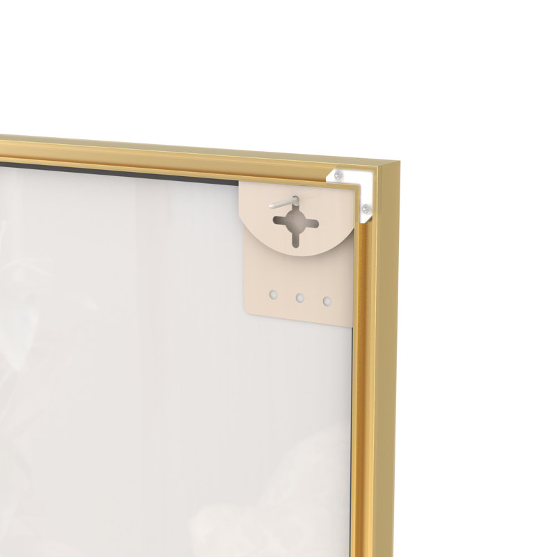 Miroirs muraux et décoratifs surdimensionnés avec plateau, 72 x 48 cm, aluminium doré, salle de bain moderne