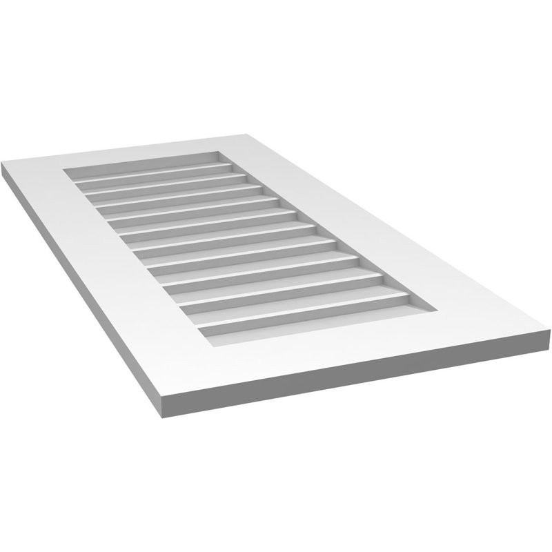 Vent à pignon rectangulaire en uréthane non-fonctionnel, H 36 po x l 18 po x P 1 po