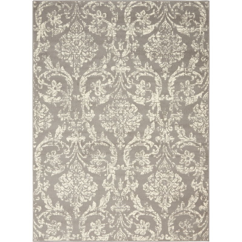 Rosemead Damask Indoor Rug, Rectangle 4' x 6'