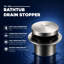 Assemblage de drain de baignoire Tip Toe SUPPLYGIANT, bouchon de drain de 1-1 / 2 pouce, finition nickelée-118644591