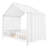 Low House Style Bed With Curtains-1784003902-1784003897