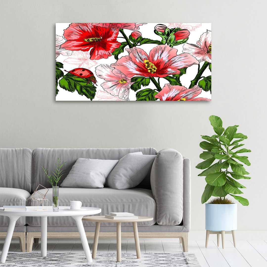 Hibiskus - Kunstdrucke auf Leinwand - Wrapped Canvas