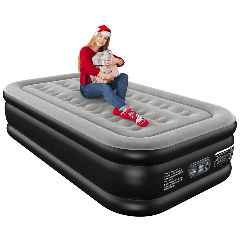 Matelas gonflable 16 po avec pompe intégrée, Lit simple