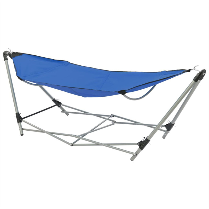 Folding Camping Hammock with Stand, Blue