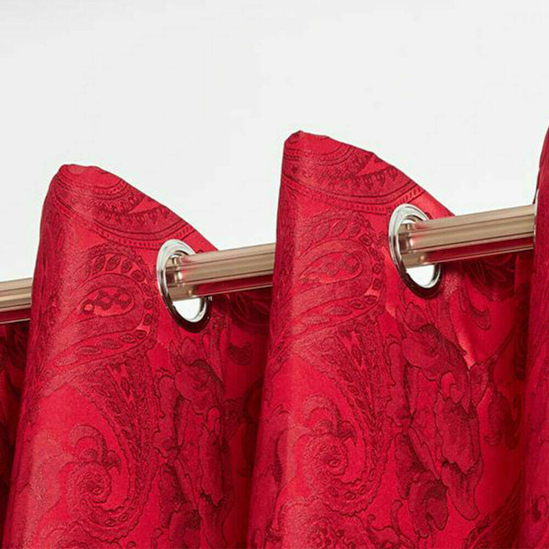 Gianluca Room Darkening Curtain Pair, Burgundy, Width 117 x Drop 137cm