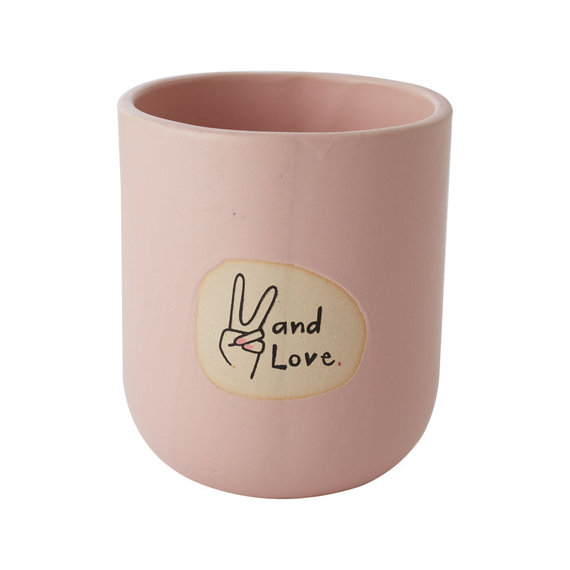 Peace and Love Pot , H 4,75 po x l 4 po x P 4 po