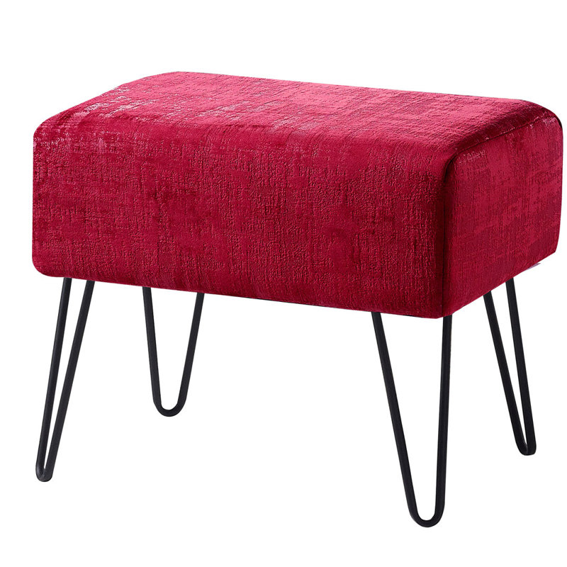 Repose-pieds standard Alegre, Velours rouge tango