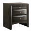 Table de chevet 2 tiroirs Grey Oak-286062350