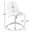 Chaise de bureau en chenille Chaise de bureau confortable avec base pivotante et siège rembourré, meuble-lavabo facile à assembler Parfait pour la chambre à coucher et le bureau à domicile-1267602519