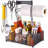 Condiment, Utensil Grill Caddy With Paper Towel Holder With Bonus Grill Mat; Multi-Compartment For Spices, Sauce, Plates, Flatware; Picnic, RV & BBQ Caddy; Grilling, Camping And Tailgate Essential