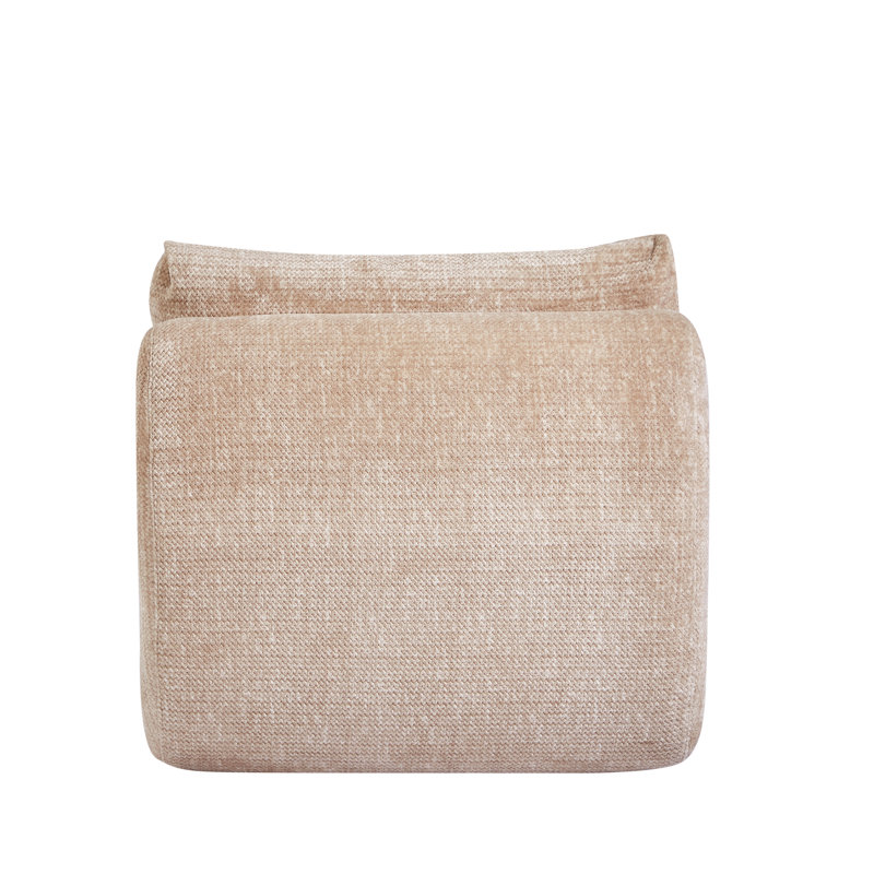Full Compression Armless Chair, Cream Corduroy