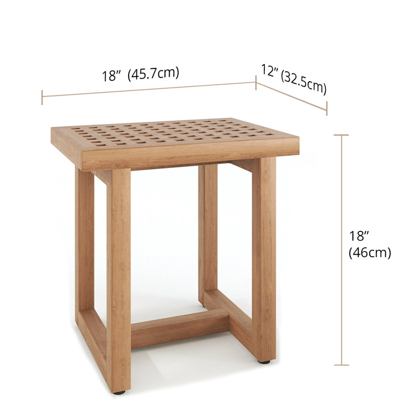 The Original 18" Grate Teak Shower Bench