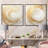 Gold And White Soft Wave Vortex - Abstract Spirals Square Collage Set Of 2-1872084806-1872084805