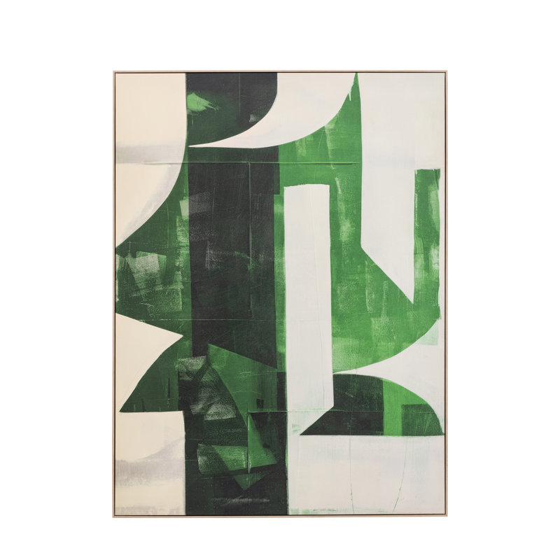 1 Piece Wrapped Canvas Wall Art, Green