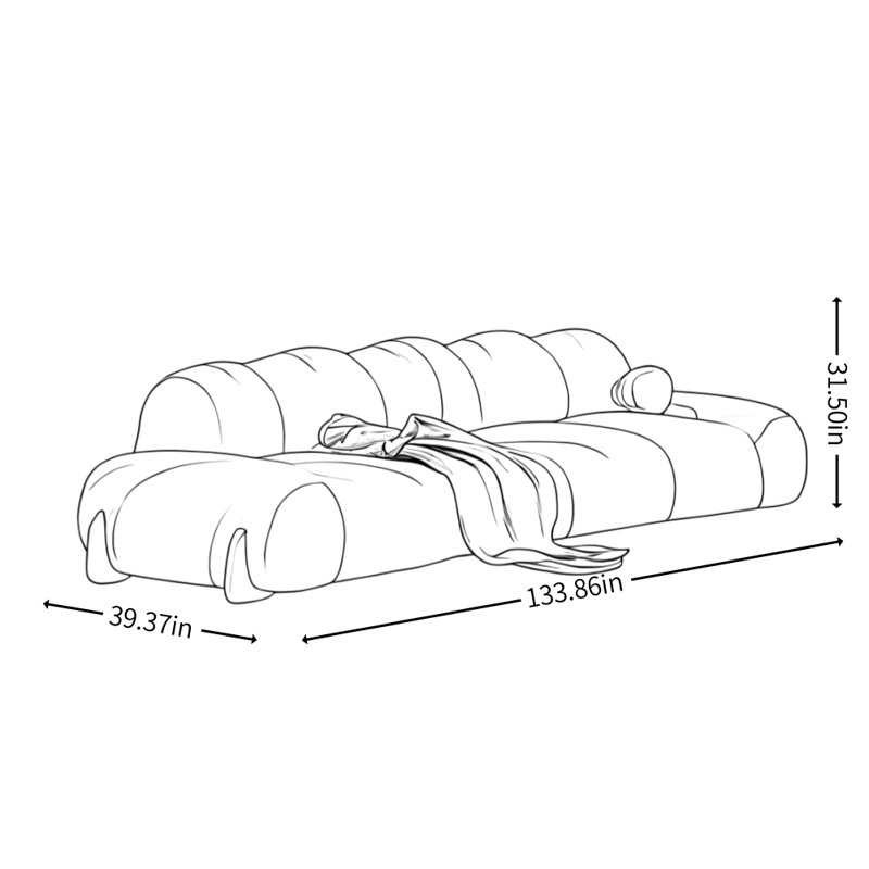 Modern Simple Cream Style Off-white Sofa