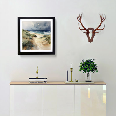 Beach Watercolour - Framed Print