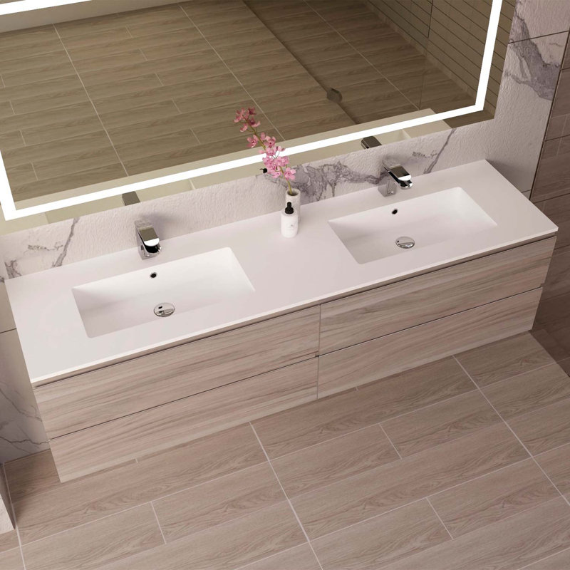 DAX Pasadena Vanity with Toscana Basin, 72", Pine, Pine