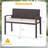 2-Person Patio Loveseat w/ Removable Seat Cushion Metal Frame Backrest