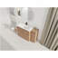 Meuble-lavabo autoportant de 52 po avec lavabo en céramique blanche et 1 petite armoire de rangement, porte à fermeture en douceur, chêne d'imitation, emballage KD, contreplaqué-394772207