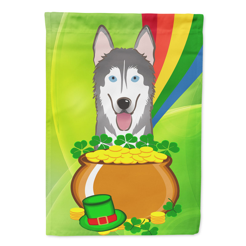 Drapeau de jardin Arella St. Patrick's, Malamute de l'Alaska