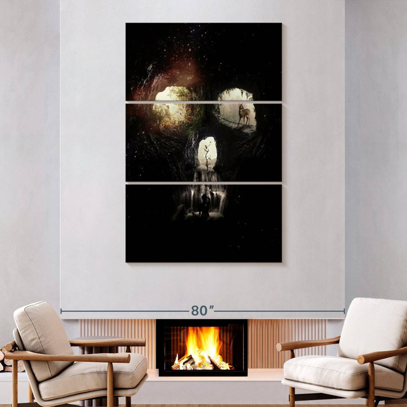 Kerner Cave Skull, 74" H x 48" W